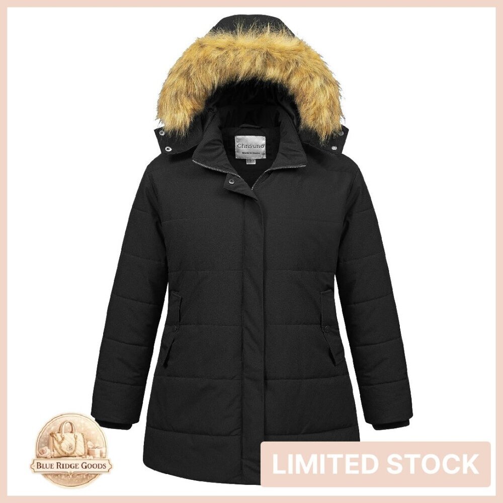Plus Size Winter Puffer Parka Waterproof Warm Thicken Long Coat Removable Hood